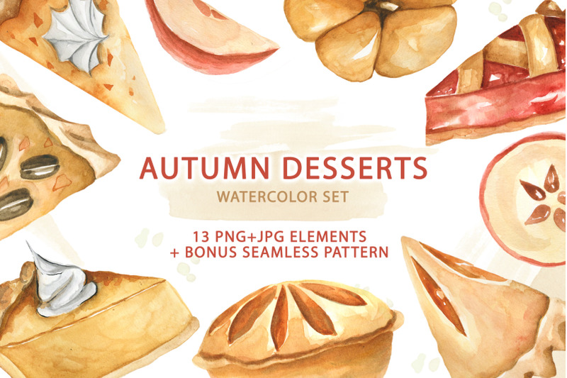 watercolor-traditional-autumn-desserts