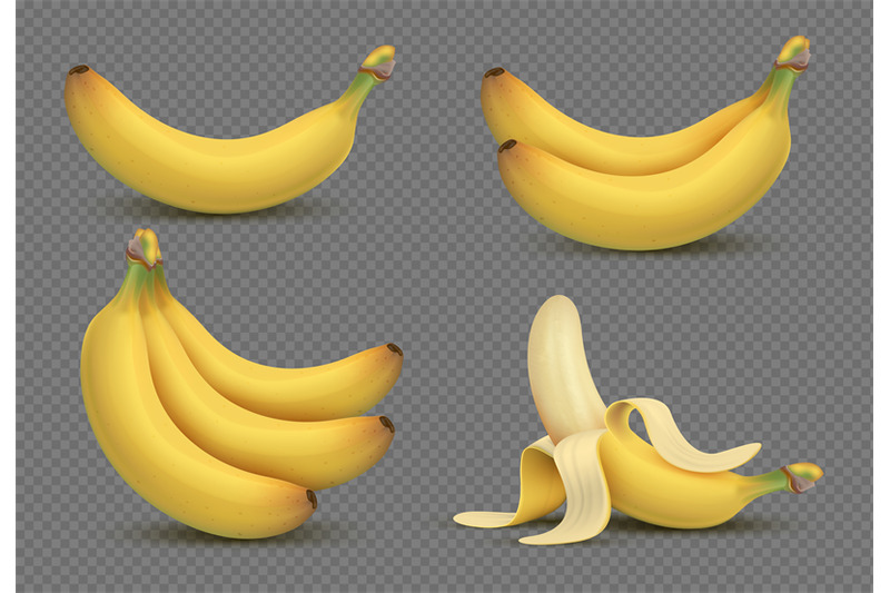 realistic-yellow-banana-bananas-bunch-3d-vector-illustration-isolated
