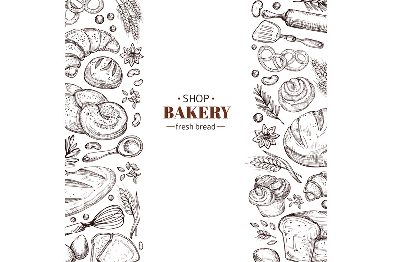 bakery-vector-retro-background-with-hand-drawn-doodle-bread