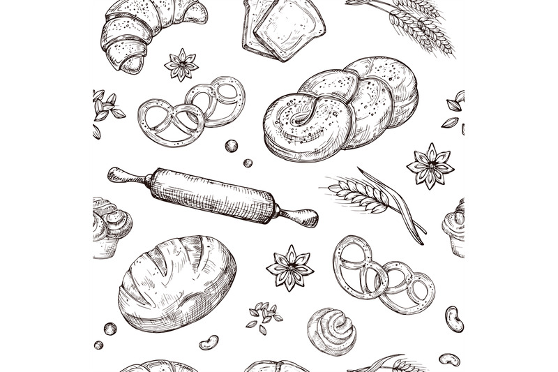 bread-seamless-pattern-vintage-sketch-bakery-repeating-vector-backgro