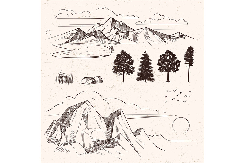 hand-drawing-mountain-range-peaks-clouds