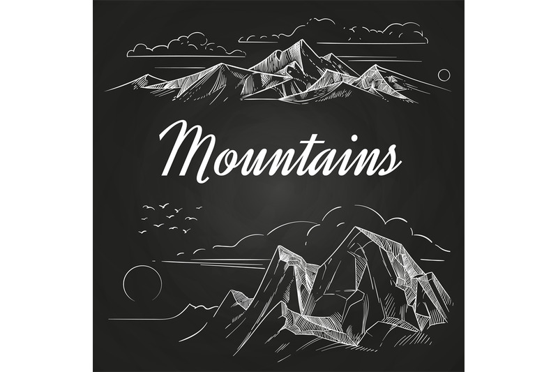 hand-sketched-mountains-landscapes-on-blackboard