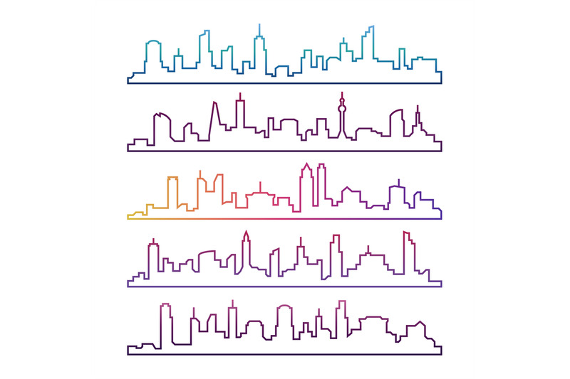 outline-urban-vector-cityscape-set-isolated-colorful-skyline-city-lin