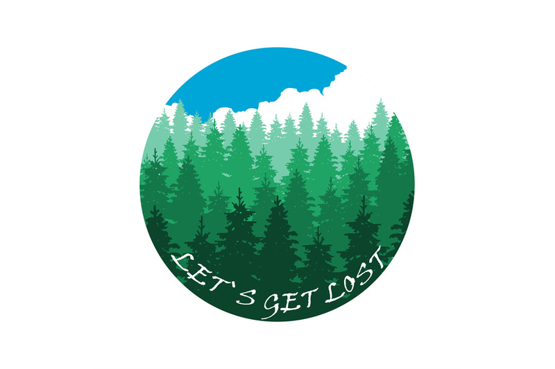 lets-get-lost-banner-design-with-forest-landscape