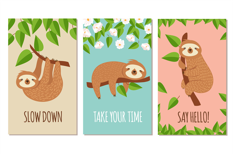 lazy-sloth-cute-slumbering-sloths-on-branch-child-t-shirt-design-or