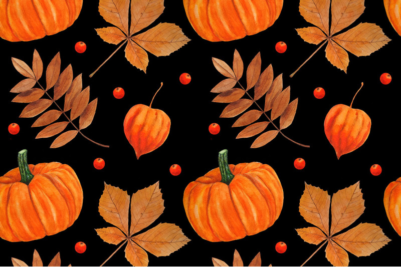 pattern-seamless-autumn-watercolor