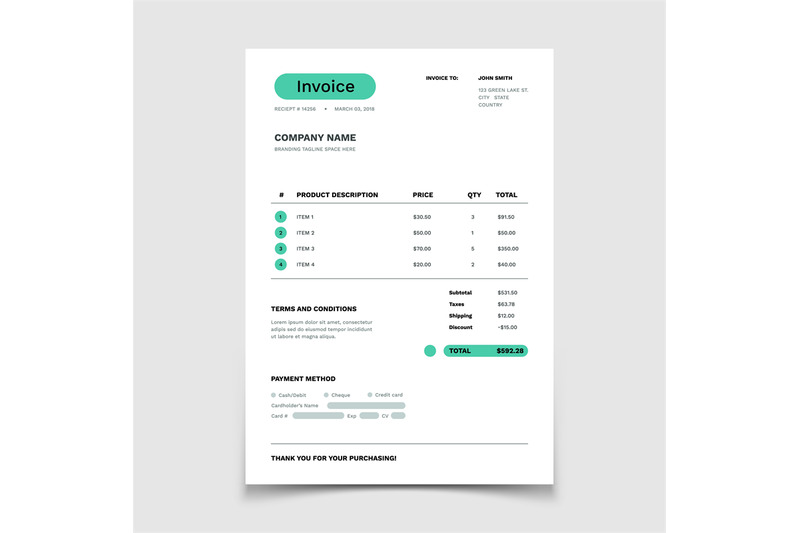 invoice-form-template-business-bill-with-data-table-paper-order-book