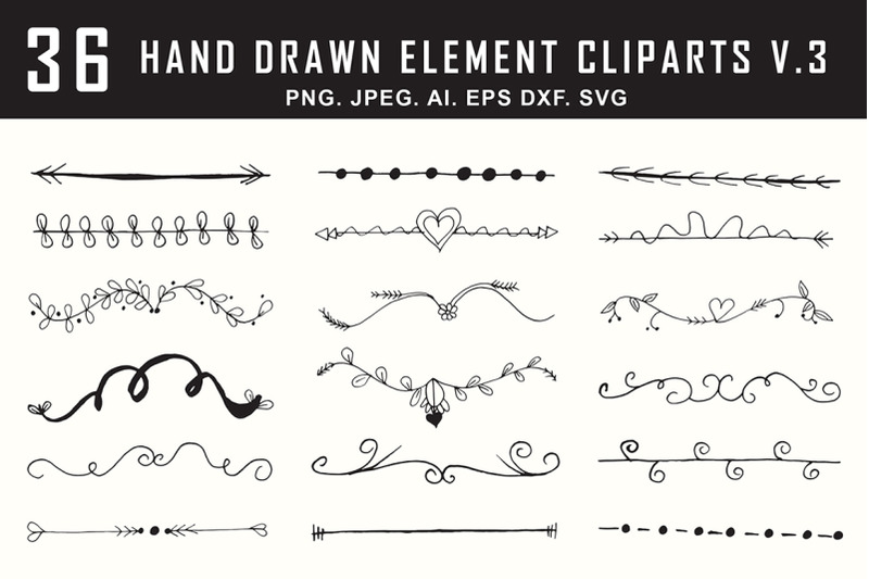 35-hand-drawn-design-element-cliparts-ver-3