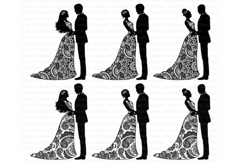 Download Wedding Mandala SVG, Mandala Bride and Groom SVG, Wedding ...
