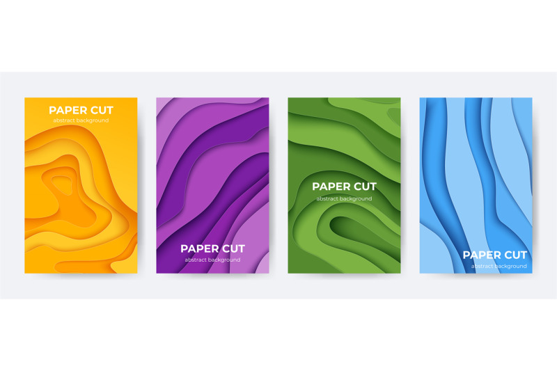 paper-cut-posters-abstract-3d-layer-background-with-origami-shapes-m