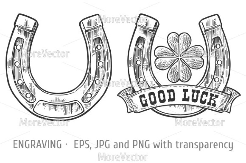 four-leaf-clover-horseshoe-ribbon-with-text-good-luck