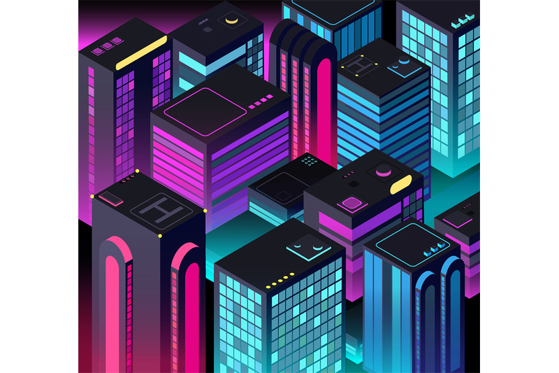 isometric-night-city-3d-illuminated-buildings-future-urban-landscape