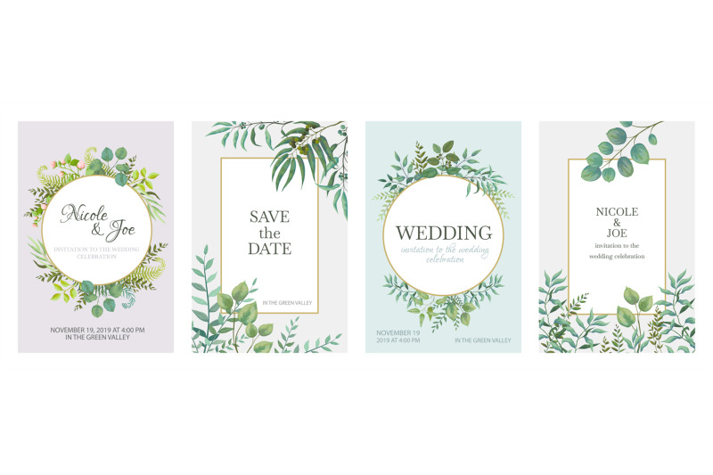 wedding-greenery-posters-floral-green-invitation-cards-with-rustic-ga