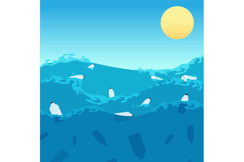 ocean-plastic-pollution-polluted-sea-water-with-bottles-and-dead-fish