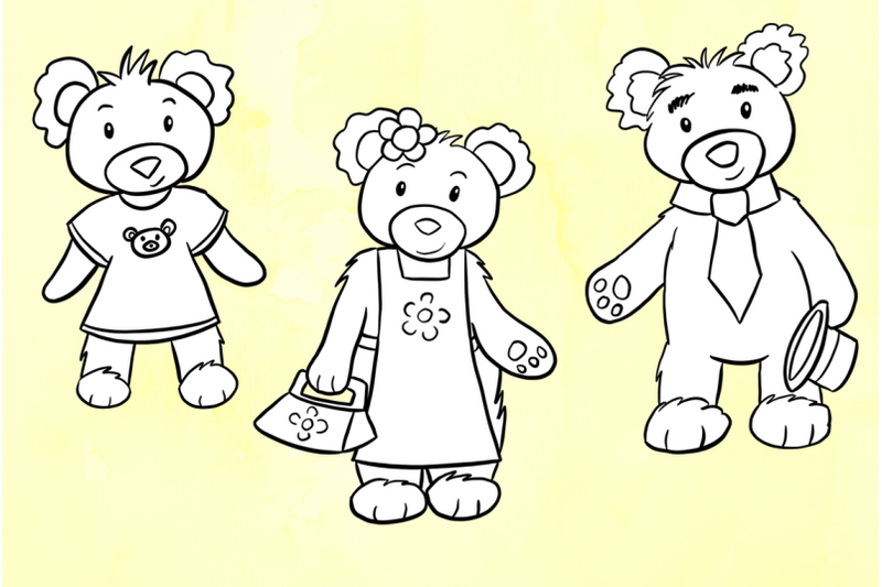 goldilocks-and-the-three-bears-digital-stamps