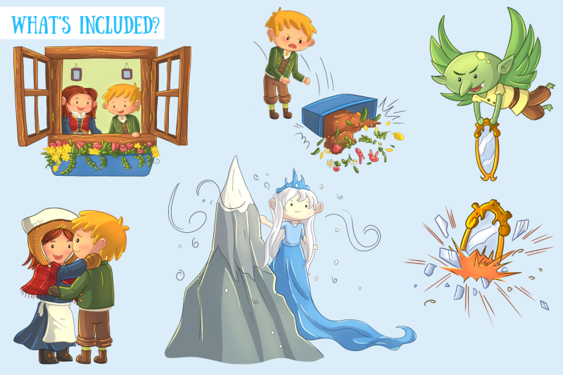 snow-queen-fairy-tale-clip-art-collection