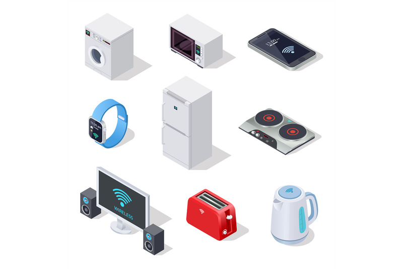 internet-things-isometric-icons-household-appliances-wireless-electr