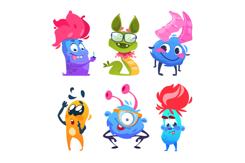 cartoon-monsters-halloween-gremlins-funny-vector-monster-characters