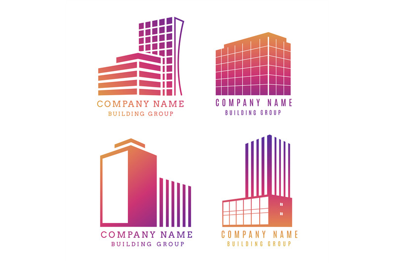 real-estate-logo-set-vector-modern-building-emblem-design