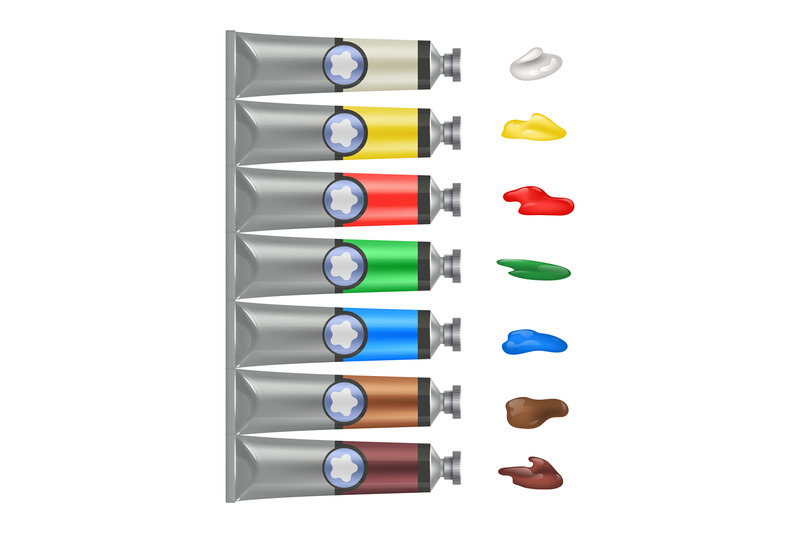 tube-paints-and-samples-isolated-on-white-background