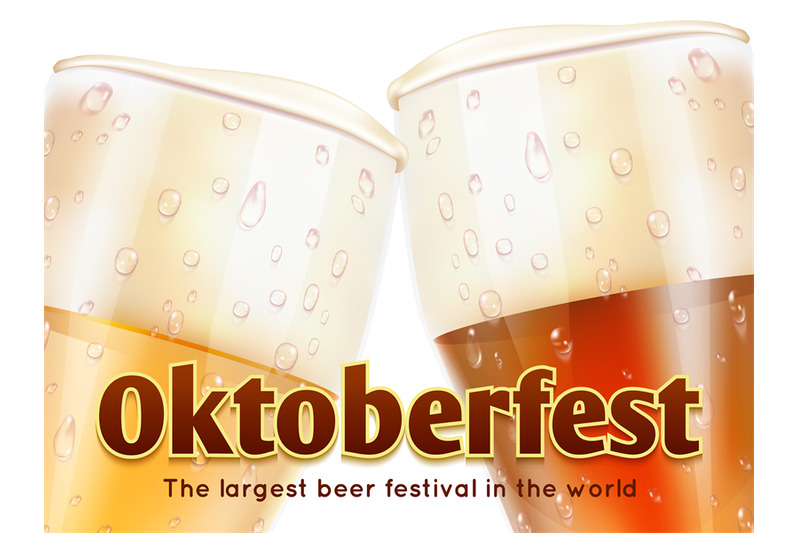 oktoberfest-banner-with-realistic-glasses-of-beer-isolated-on-white-ba