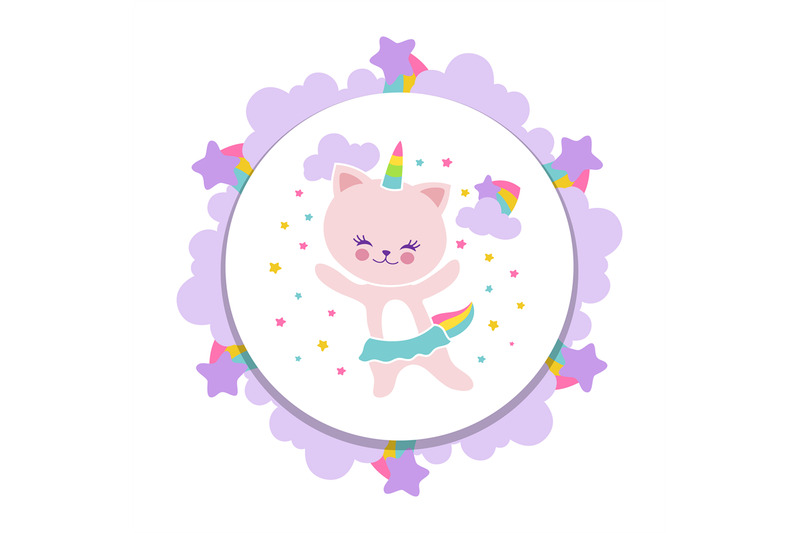 cute-happy-cat-banner-design-cartoon-kitten-with-stars-and-rainbow