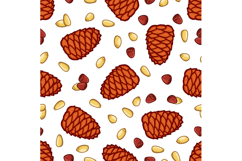pine-and-seed-seamless-pattern