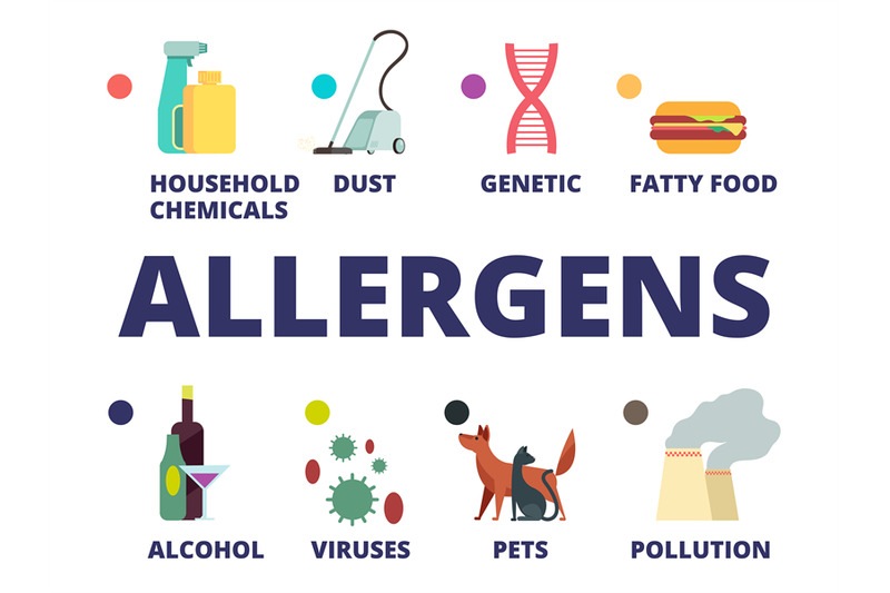 popular-allergens-cartoon-flat-icons-isolated-on-white