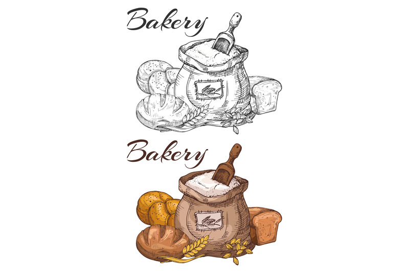 colorful-and-black-and-white-bakery-emblem-design-fresh-bread-and-mea