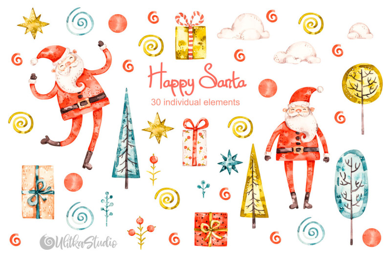 happy-santa-claus-christmas-watercolor-clipart