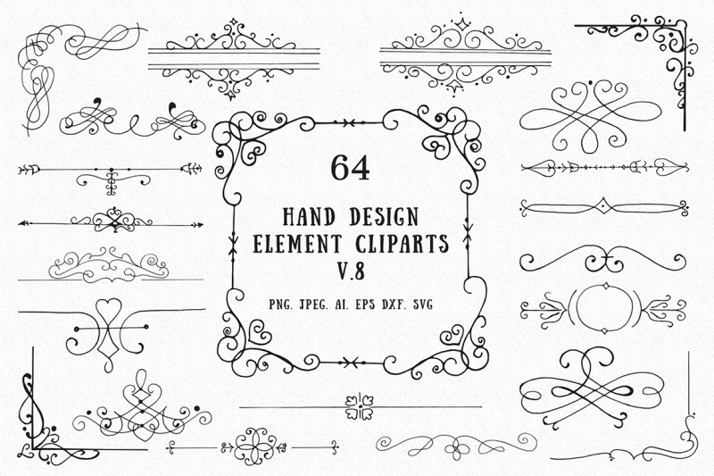 60-hand-design-element-cliparts-ver-8
