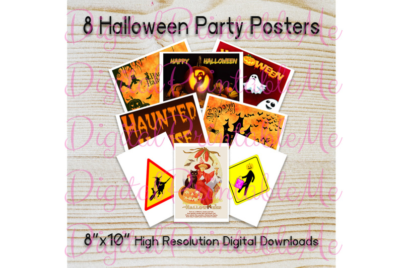 cute-halloween-poster-pack-of-8-sign-decoration-gift-8-quot-x-10-quot-printabl