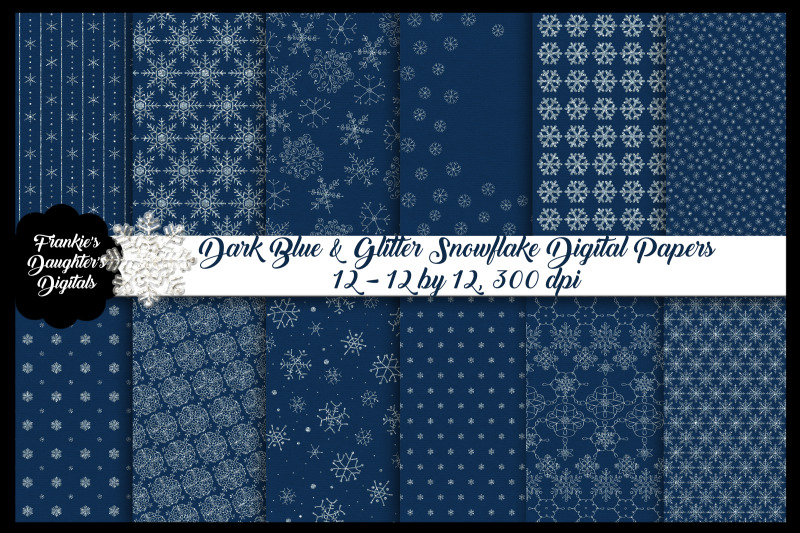 glitter-snowflakes-at-night-digital-papers