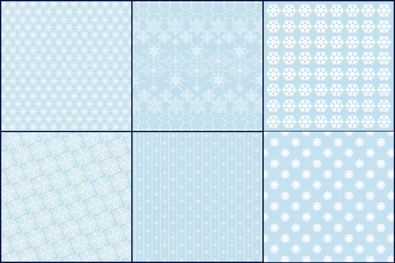 light-blue-snowflake-digital-papers