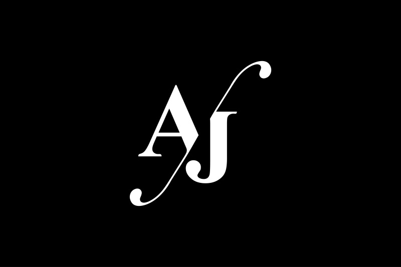 AJ Monogram Logo design By Vectorseller | TheHungryJPEG.com