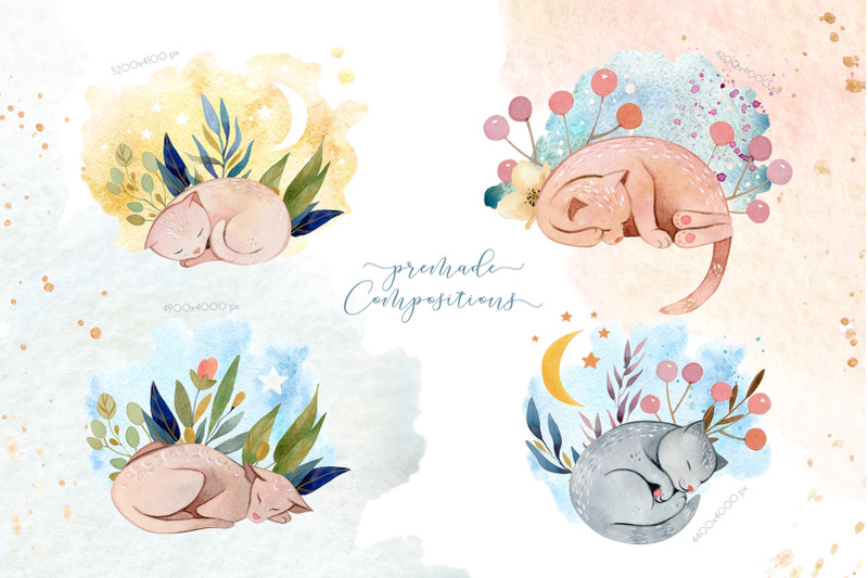 watercolor-cats-illustrations-clipart