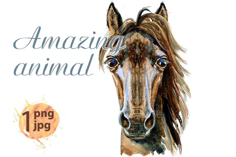 horse-horoscope-character-watercolor-illustration