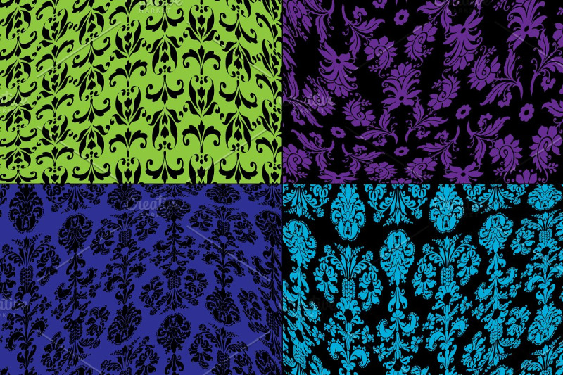 halloween-distorted-damask-patterns