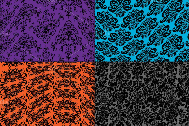 halloween-distorted-damask-patterns