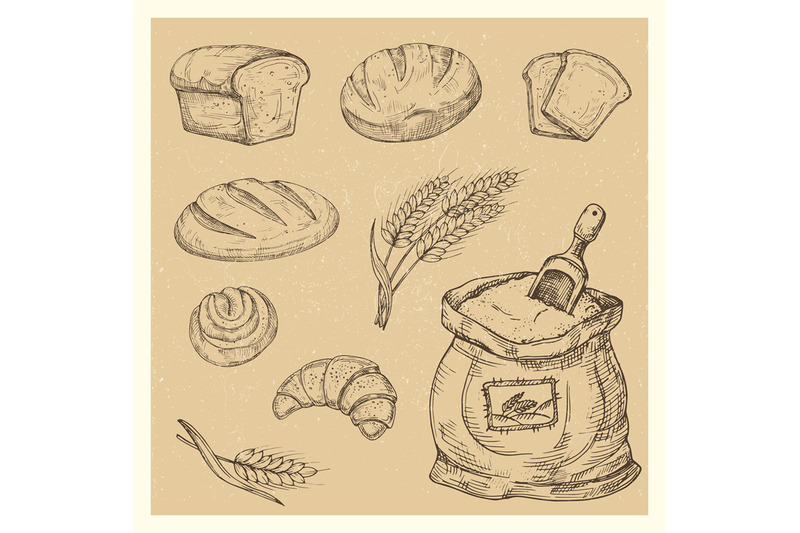 hand-drawn-bread-rolls-croissant-meal-vector-set