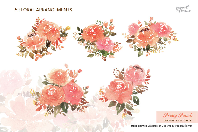 floral-watercolor-alphabet-peach