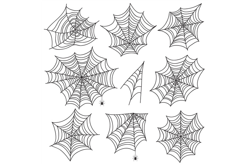 halloween-spiderweb-black-cobweb-and-spider-silhouettes-scary-web-ve