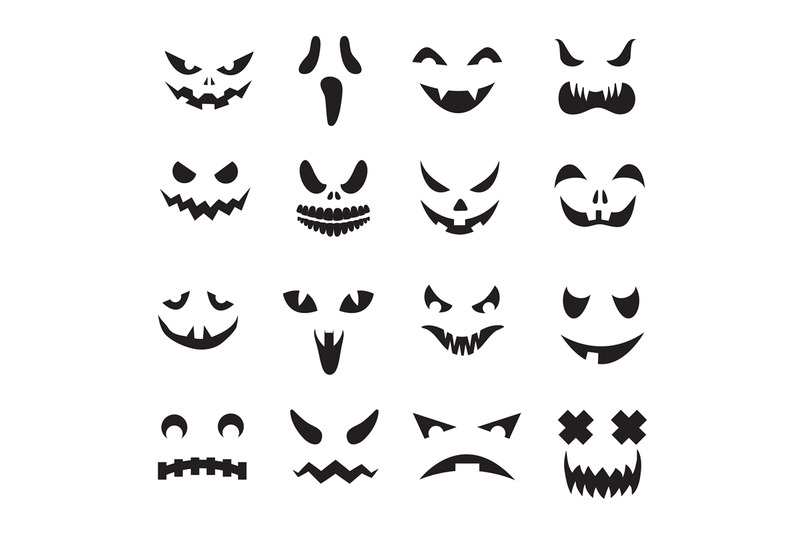 pumpkin-faces-halloween-jack-o-lantern-face-silhouettes-monster-ghos