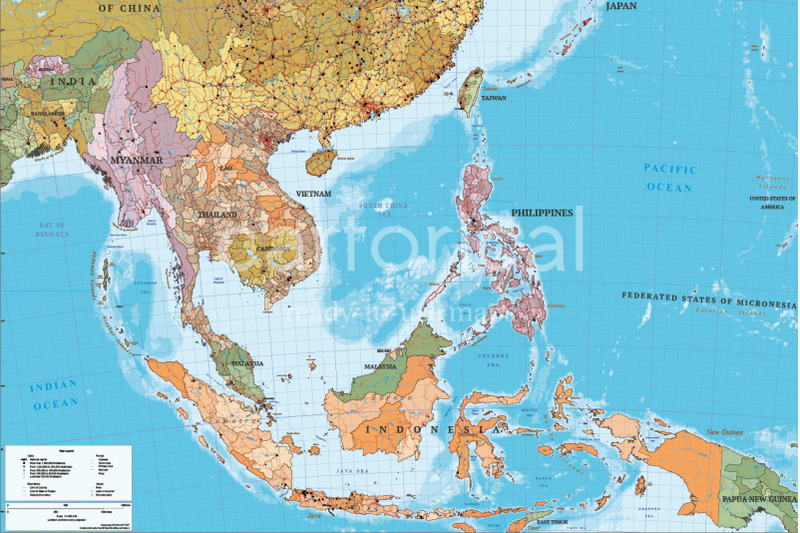 political-map-of-south-east-asia