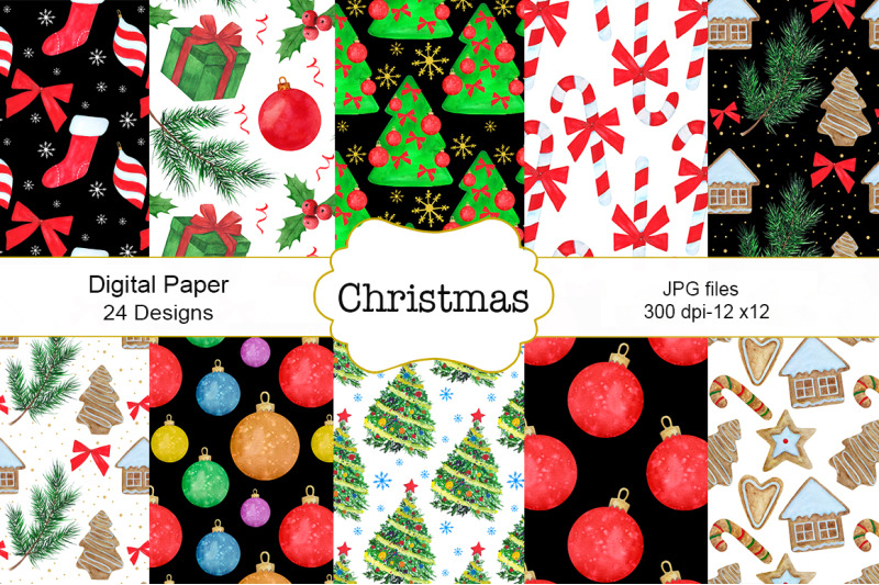 christmas-watercolor-patterns