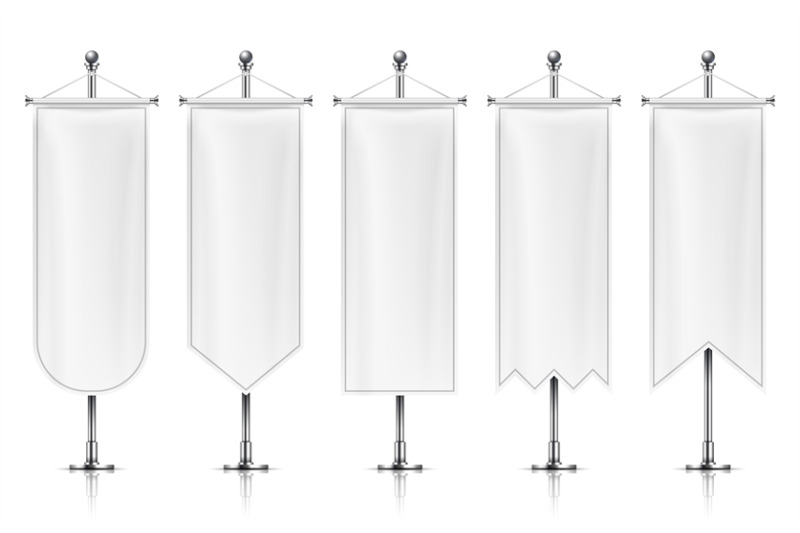 vertical-hanging-banners-white-empty-flags-on-metal-post-fabric-bann