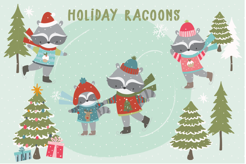 holiday-racoons