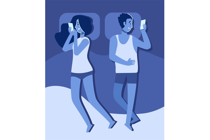 couple-in-bed-with-smartphones-man-and-woman-lying-with-cellphones-in