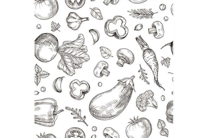 vegetable-hand-drawn-seamless-pattern-fresh-vegetarian-food-garden-v