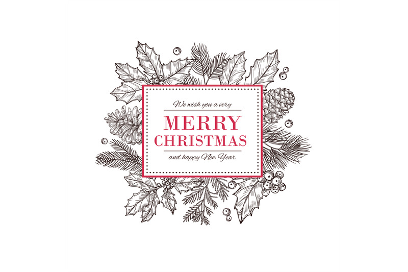 christmas-card-happy-new-year-background-with-pine-branches-berries-a